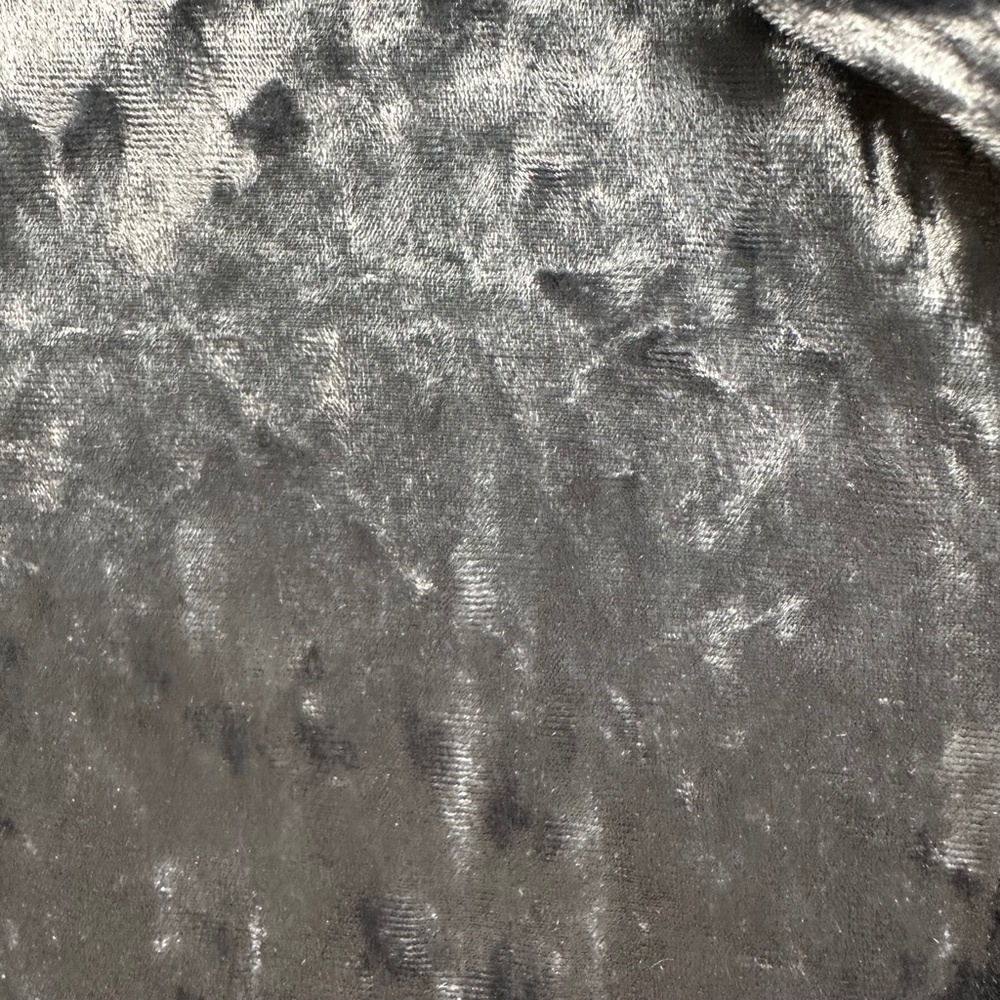 & Other Stories Sz Large Crushed Velvet Velour Button Up Shirt Top Slate Blue - Picture 2 of 7